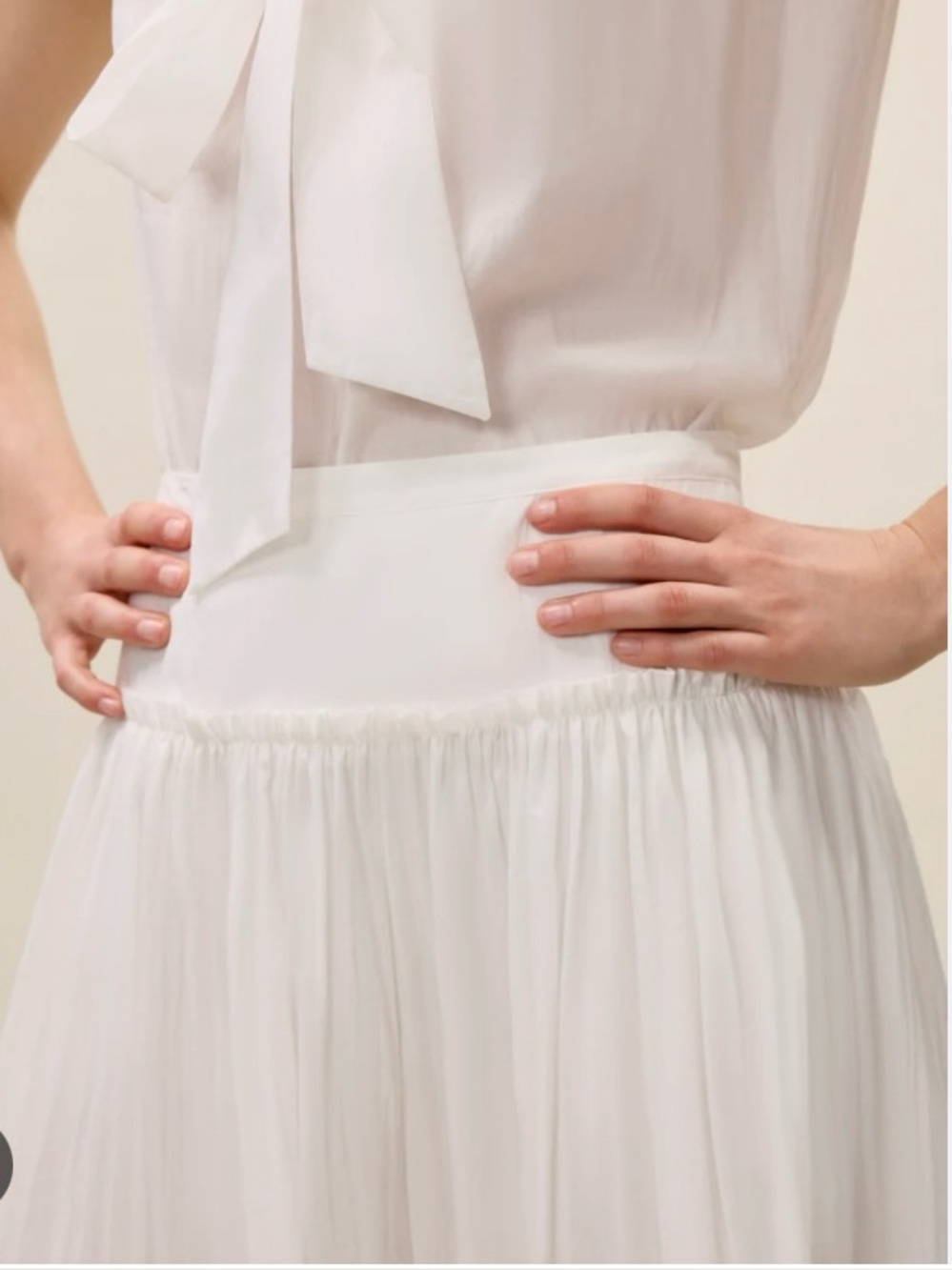 Rebecca Taylor Women’s White Pleated Midi Skirt